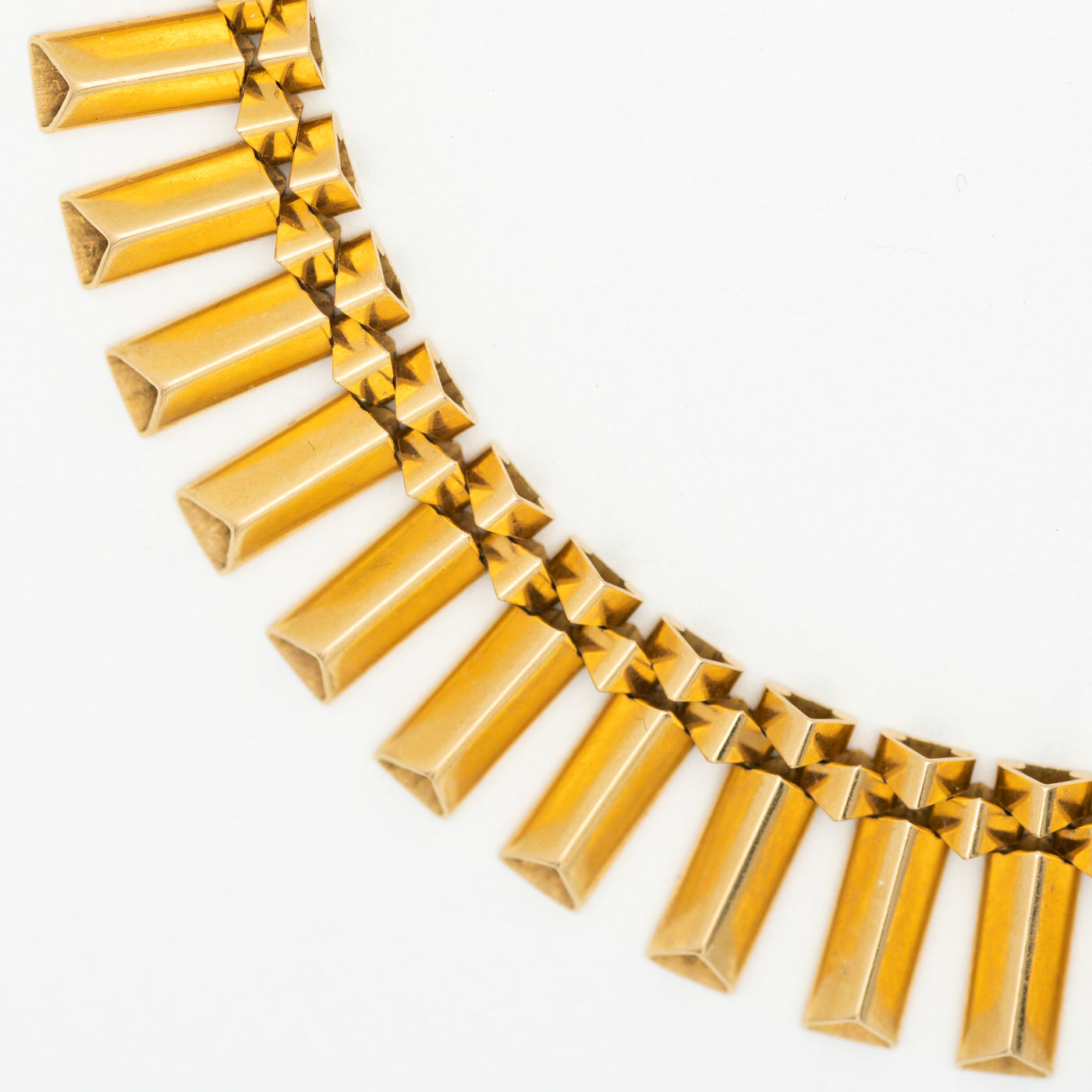 RETRO UNIQUE GOLD NECKLACE c.1940s