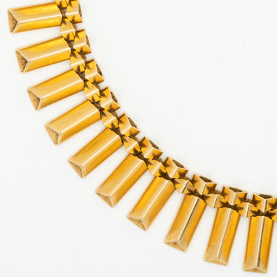 RETRO UNIQUE GOLD NECKLACE c.1940s