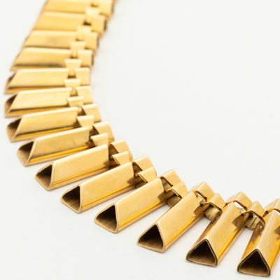 RETRO UNIQUE GOLD NECKLACE c.1940s