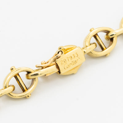 CARTIER 18K YELLOW, WHITE GOLD AND DIAMOND MARINE LINK SHORT COLLAR c.1970s
