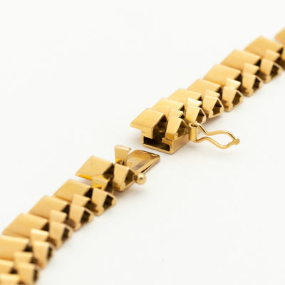 RETRO UNIQUE GOLD NECKLACE c.1940s