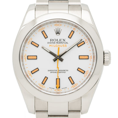 2008 ROLEX OYSTER MILGAUSS STAINLESS STEEL MODEL 116400