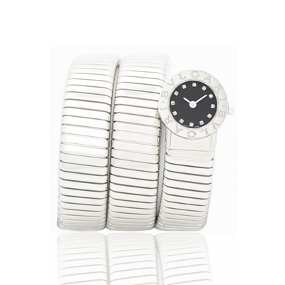 BVLGARI STAINLESS STEEL TUBOGAS WRAP BB191TS