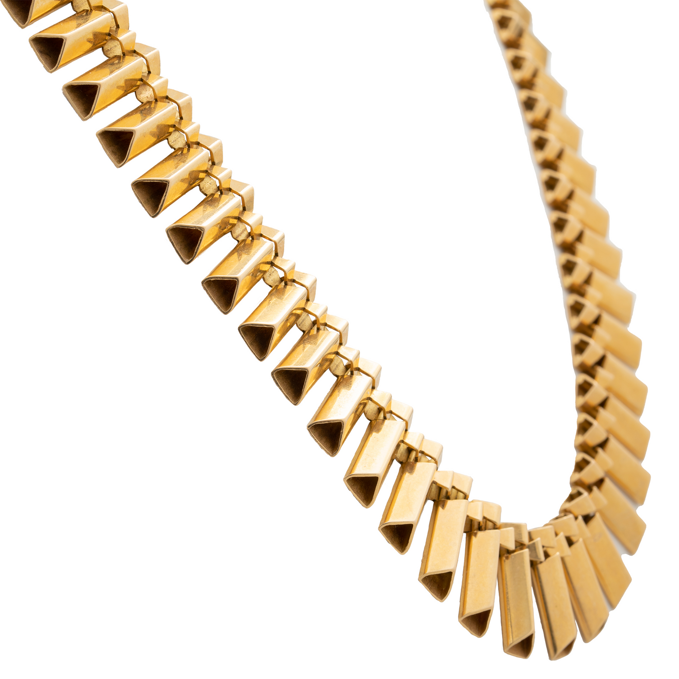RETRO FRENCH 18K YELLOW GOLD NECKLACE c.1940s