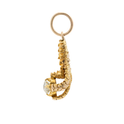 VINTAGE 18K YELLOW GOLD AND DIAMOND TALON c.1930s