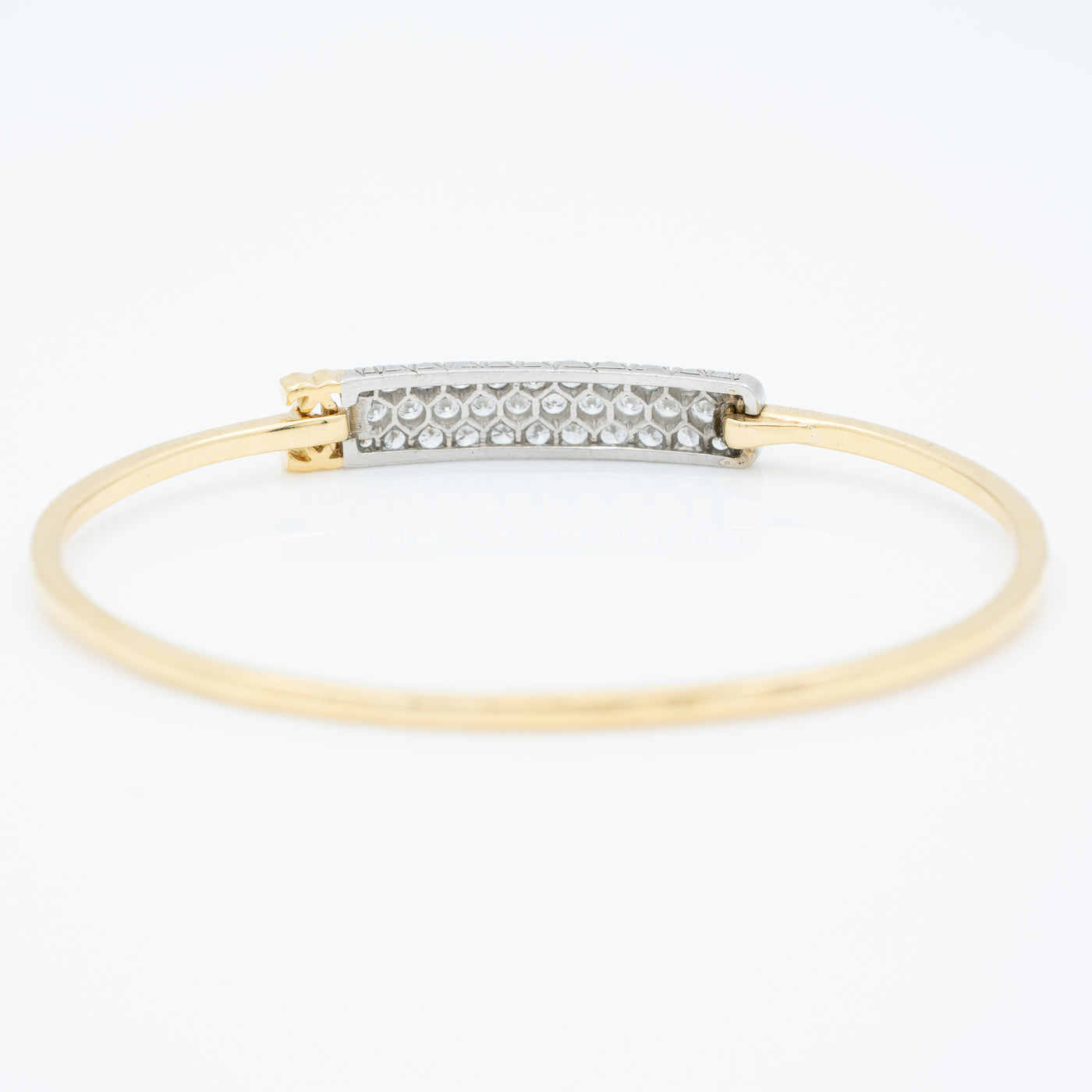CARTIER 18K YELLOW GOLD 1.20CTS. DIAMOND BANGLE c.1980s
