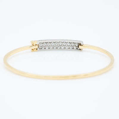 CARTIER 18K YELLOW GOLD 1.20CTS. DIAMOND BANGLE c.1980s