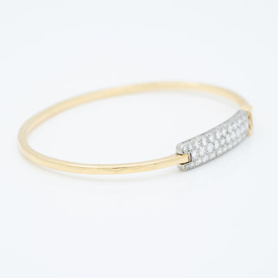 CARTIER 18K YELLOW GOLD 1.20CTS. DIAMOND BANGLE c.1980s