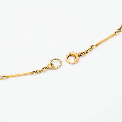 ART NOUVEAU MURRLE BENNET 15K YELLOW GOLD AND AUSTRAILIAN OPAL NECKLACE c.1910