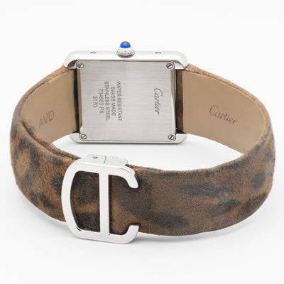 CARTIER STAINLESS STEEL TANK SOLO PANTHER MODEL 3170