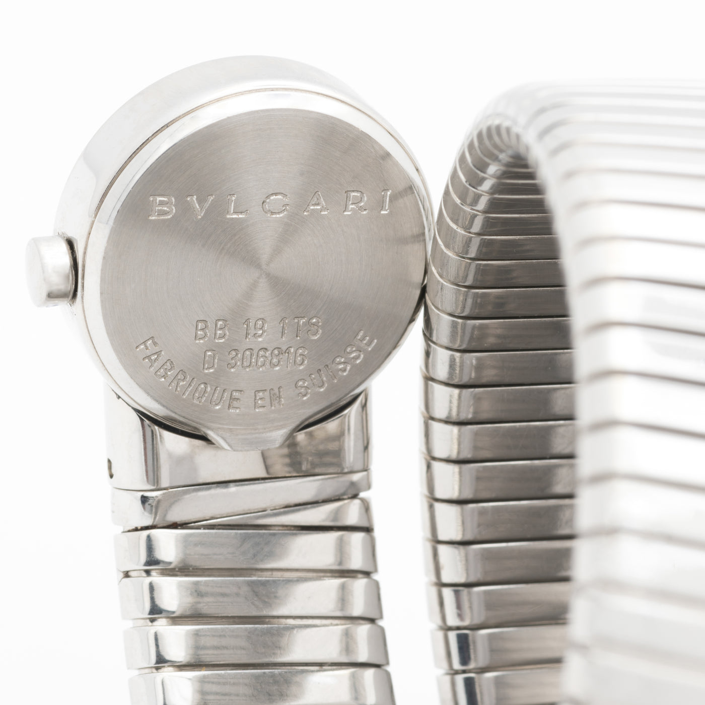 BVLGARI STAINLESS STEEL TUBOGAS WRAP BB191TS