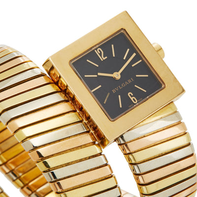 BVLGARI TUBOGAS GOLD TRICOLOR WRAP SQ221T