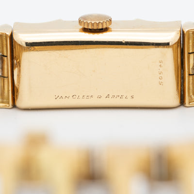 VAN CLEEF & ARPELS 18K YELLOW GOLD AND 3.0CTS DIAMOND TIMEPIECE c.1940s