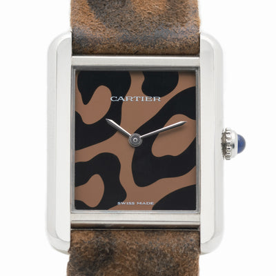 CARTIER STAINLESS STEEL TANK SOLO PANTHER MODEL 3170