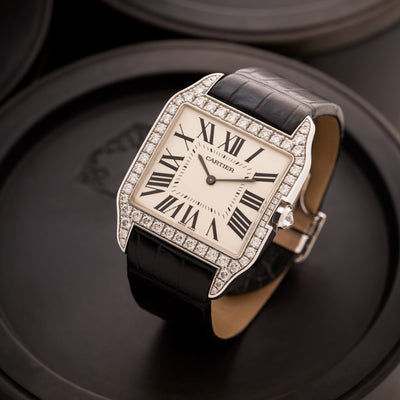CARTIER SANTOS DUMONT WITH DIAMONDS
