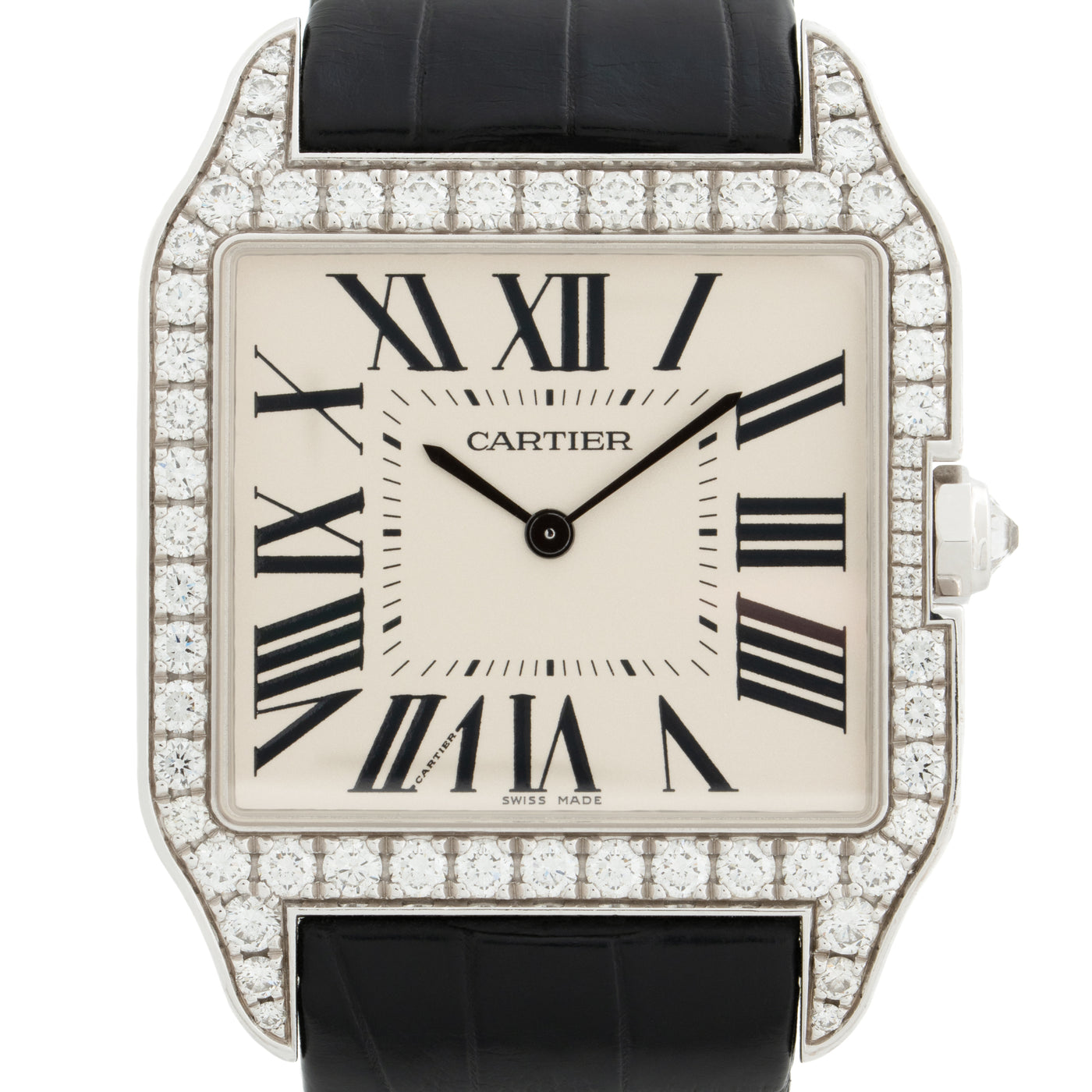 CARTIER SANTOS DUMONT WITH DIAMONDS