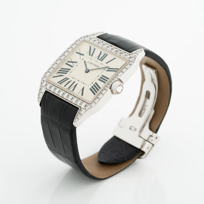 CARTIER SANTOS DUMONT WITH DIAMONDS