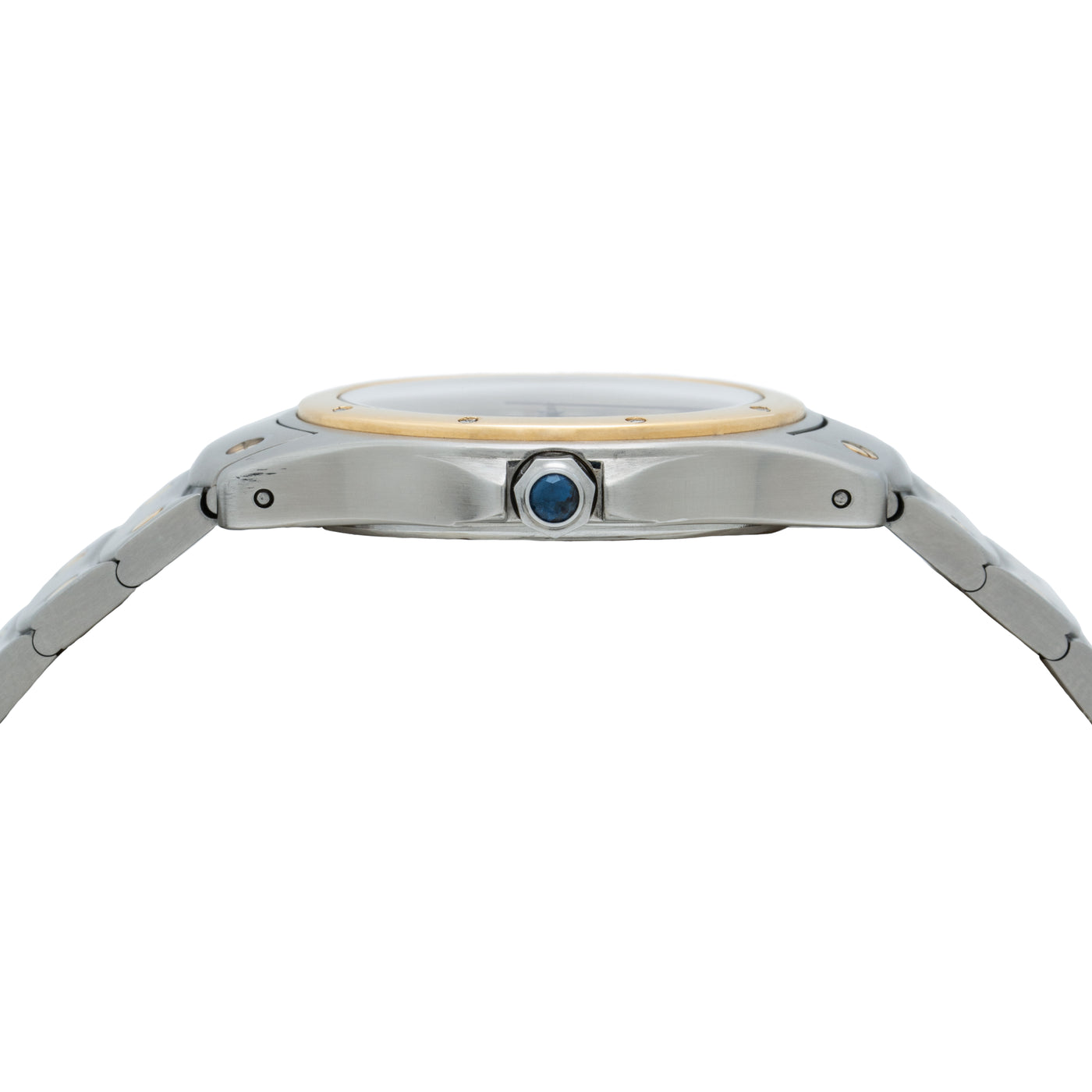 CARTIER SANTOS RONDE 18 KARAT YELLOW GOLD AND STAINLESS STEEL MODEL 1910