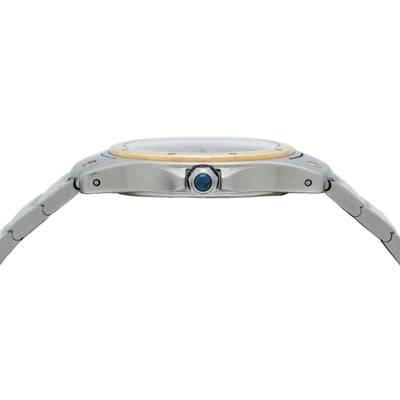 CARTIER SANTOS RONDE 18 KARAT YELLOW GOLD AND STAINLESS STEEL MODEL 1910
