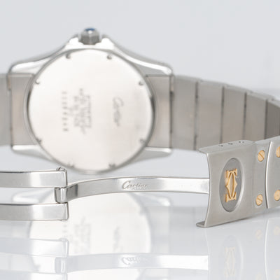 CARTIER SANTOS RONDE 18 KARAT YELLOW GOLD AND STAINLESS STEEL MODEL 1910