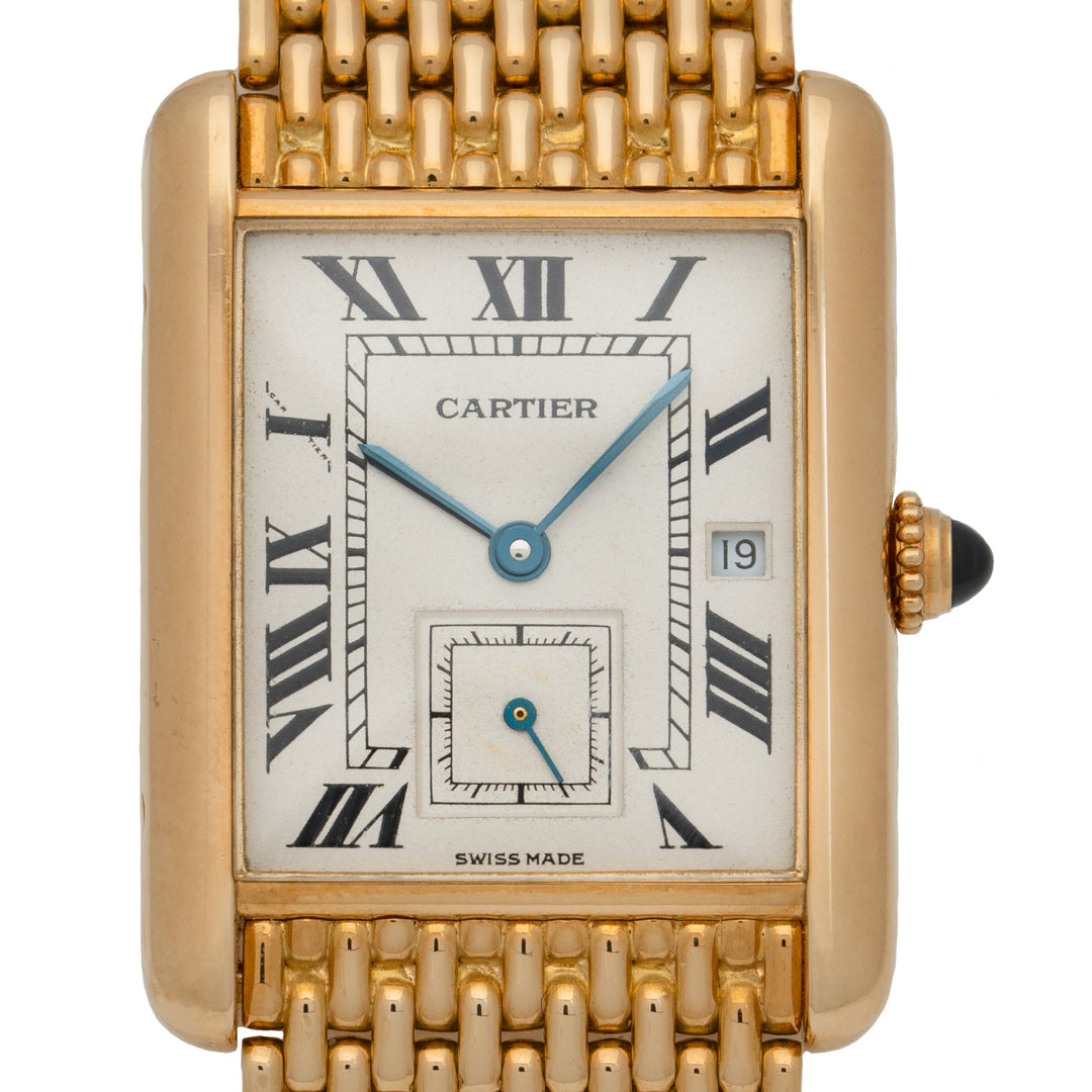 1990 CARTIER TANK LOUIS 18 KARAT GOLD MODEL 8110 STEPHANIE WINDSOR