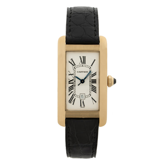 CARTIER 18 KARAT YELLOW GOLD TANK AMERICAINE MODEL 1725