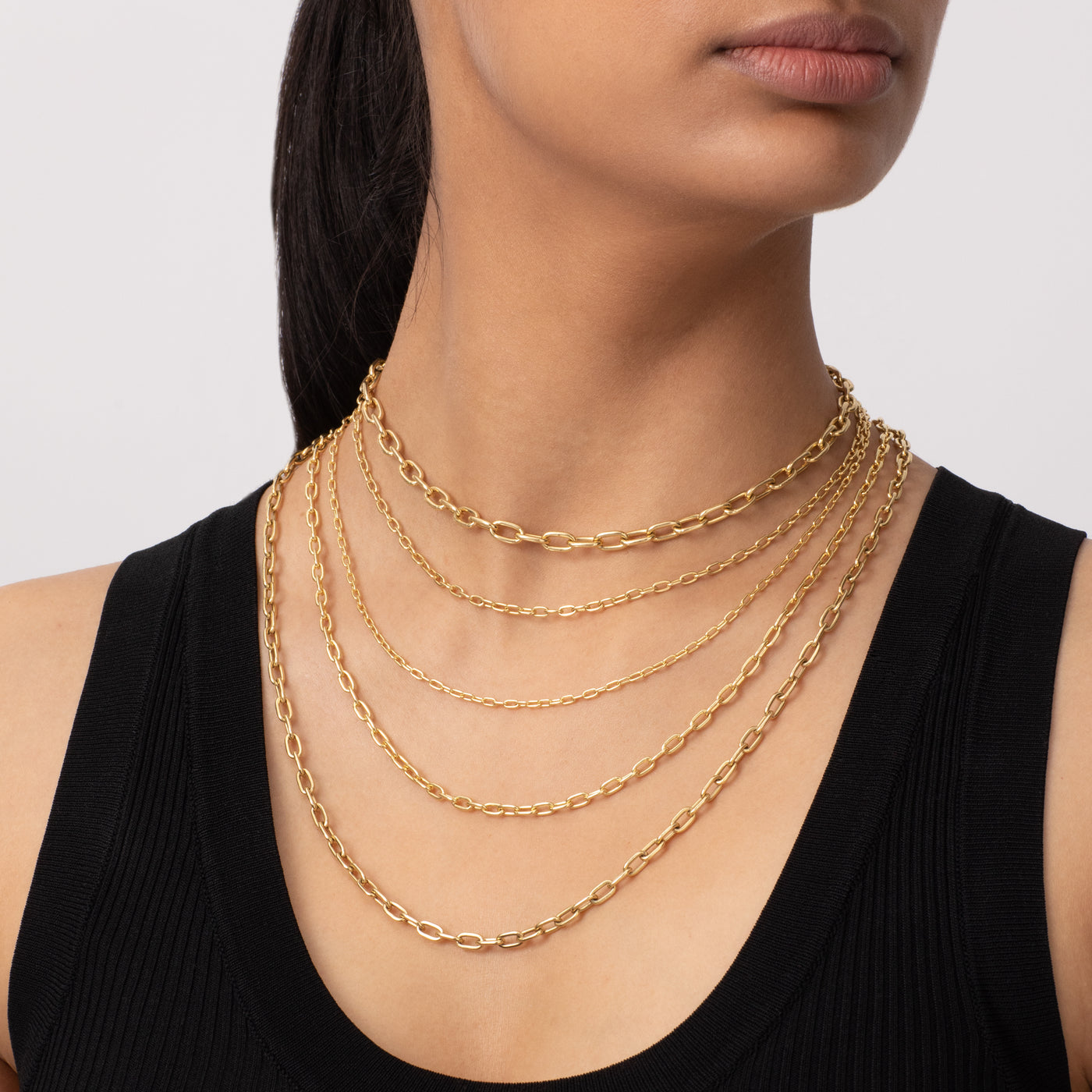 14K SOLID GOLD OVAL LINK CHAIN