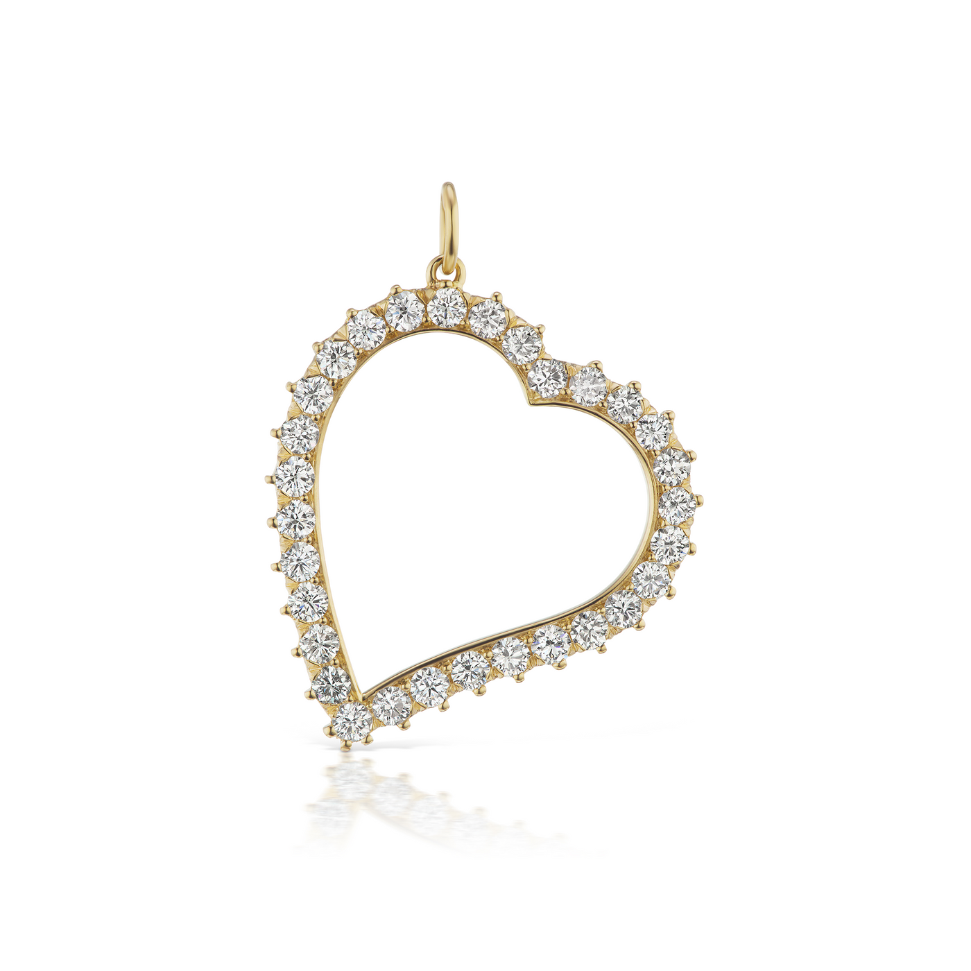 CANADAMARK X STEPHANIE WINDSOR LARGE GOLD AND DIAMOND OPEN WITCH'S HEART CHARM