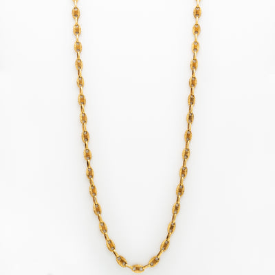 VINTAGE 18 KARAT TEXTURED MARINE LINK CHAIN c.1970s