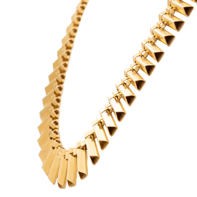 RETRO UNIQUE GOLD NECKLACE c.1940s