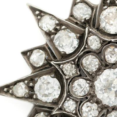 VICTORIAN CLUSTER EARRINGS c.1850s