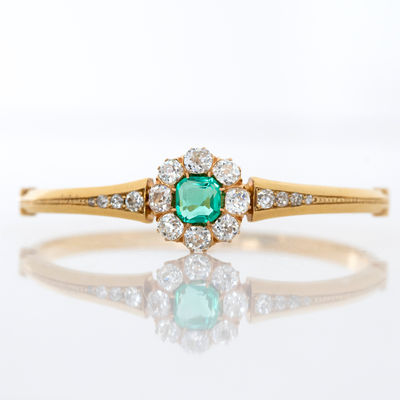 COLOMBIAN EMERALD VICTORIAN BRACELET c.1880s